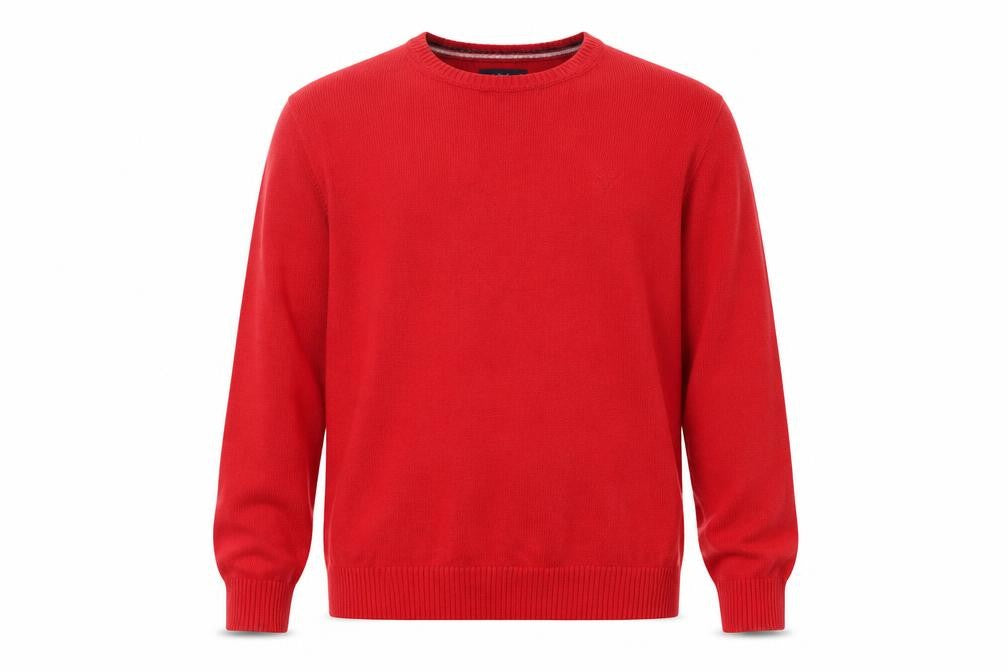 Morley Men's Red Cotton Pullover Jumper, Size L