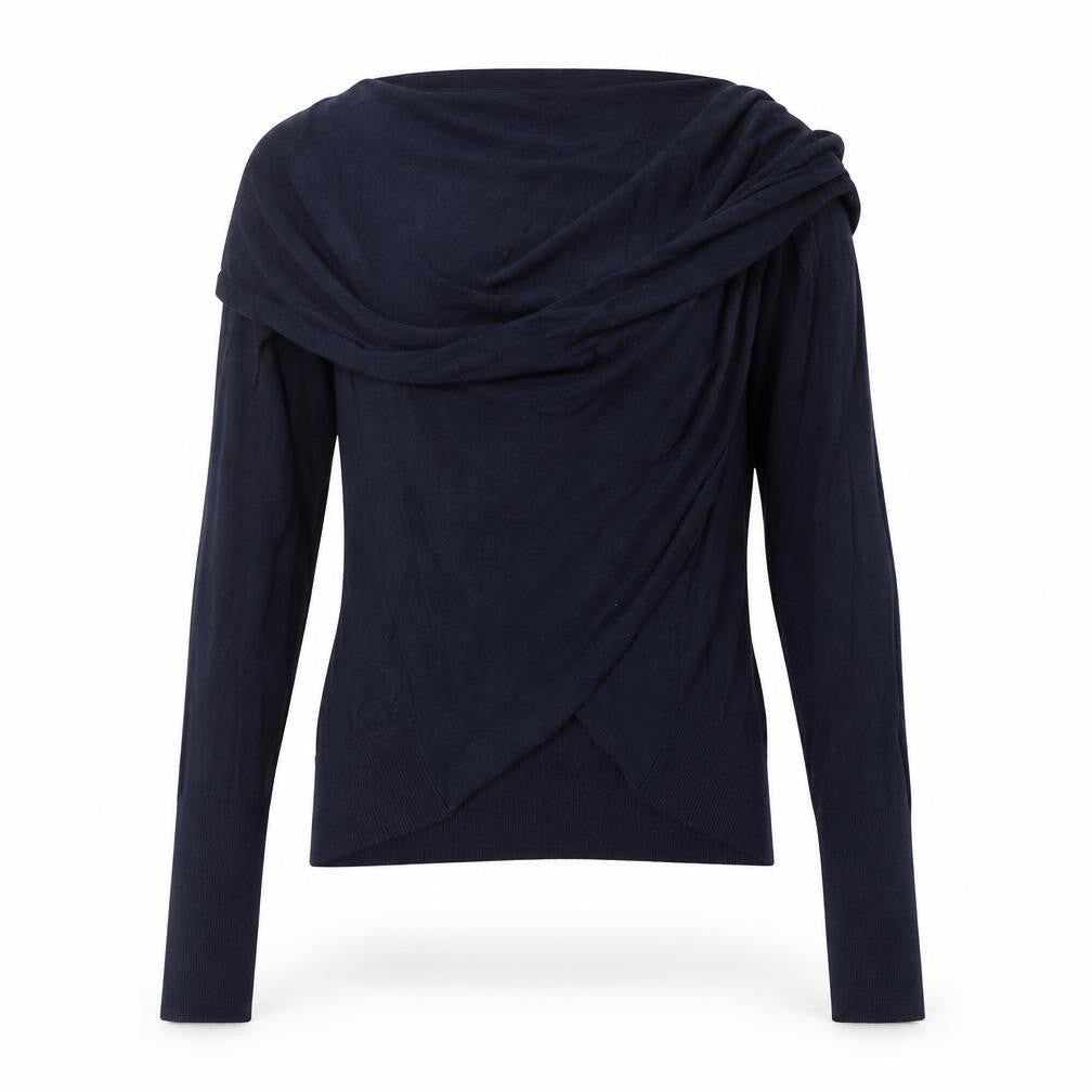 Warehouse Women's Blue Long Sleeve Jumper Size 8