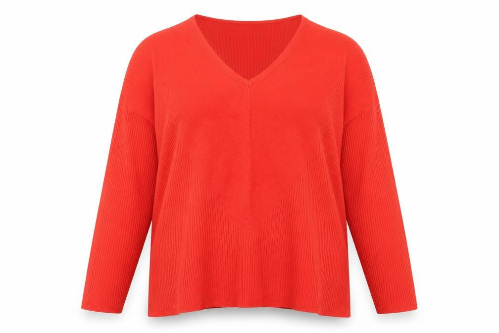 Very Women's Red V-Neck Pullover Jumper Size 18