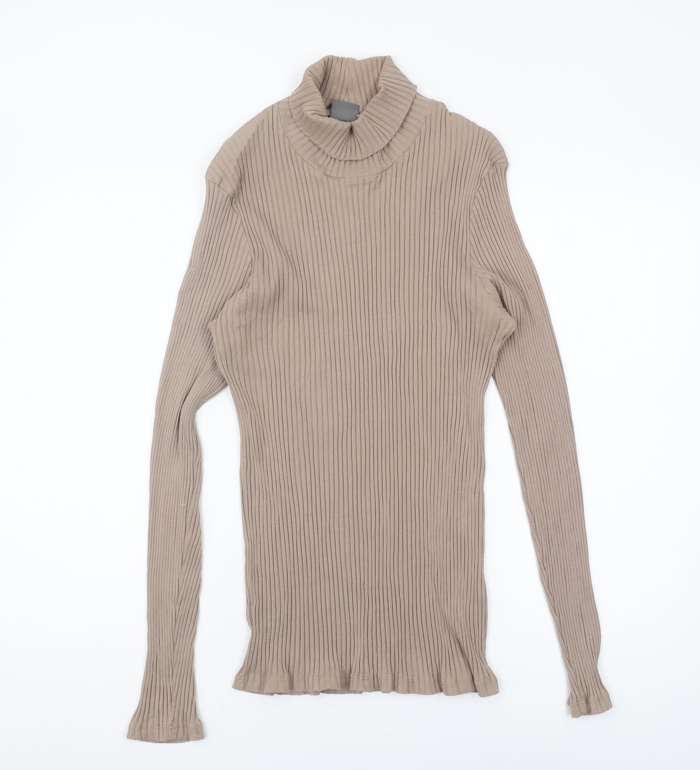 ASOS Women's Beige High Neck Knit Blouse XL Casual