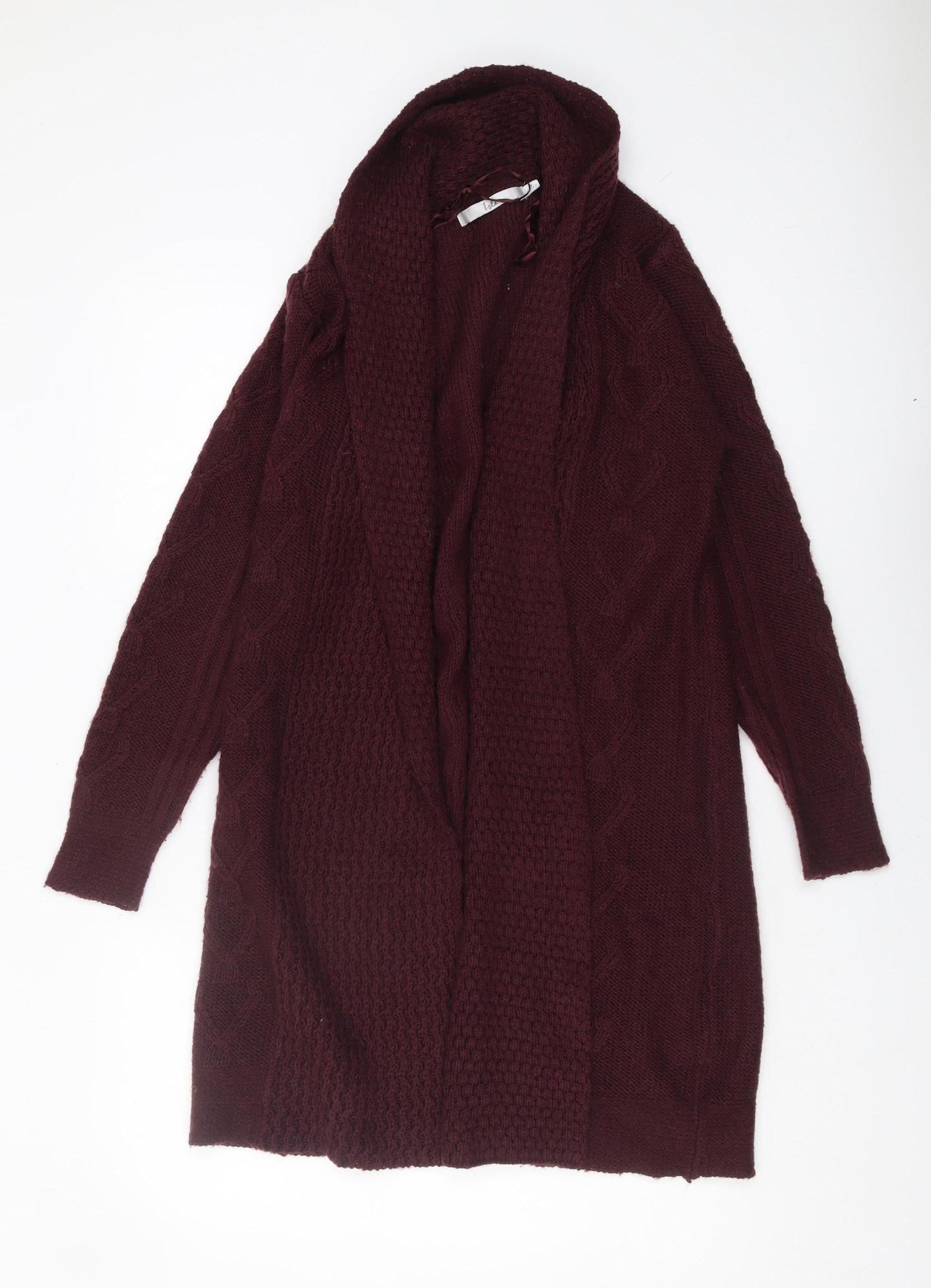 Isle Women's Red Cable-Knit Cardigan Size S