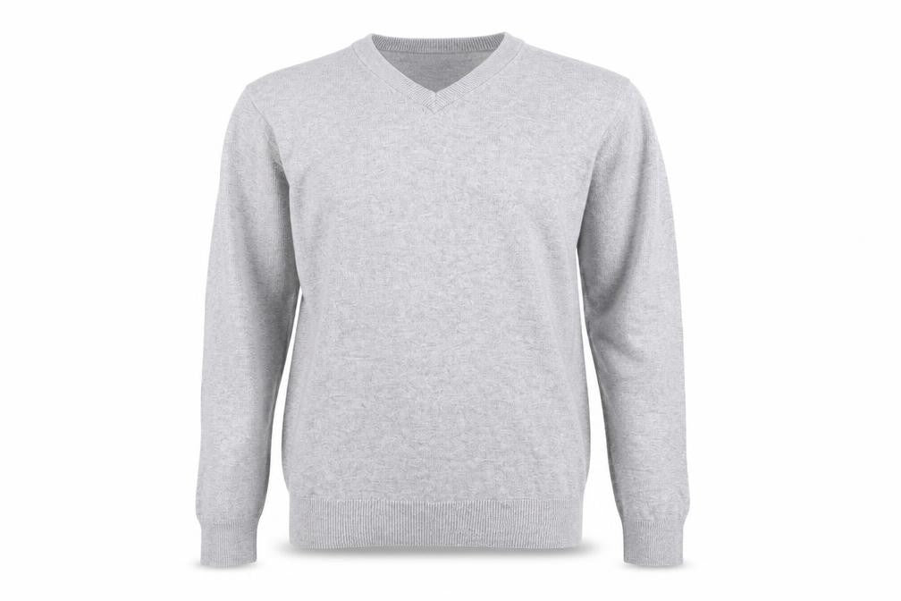 Marks & Spencer Men's Grey V-Neck Pullover Jumper S