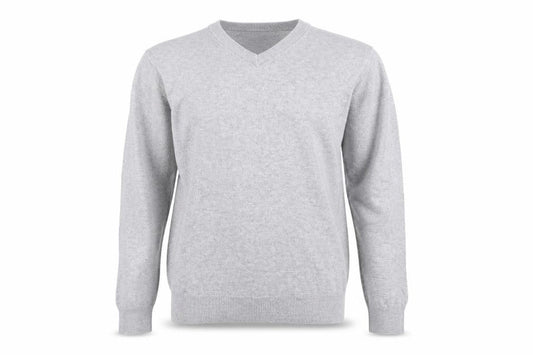 Marks & Spencer Men's Grey V-Neck Pullover Jumper S