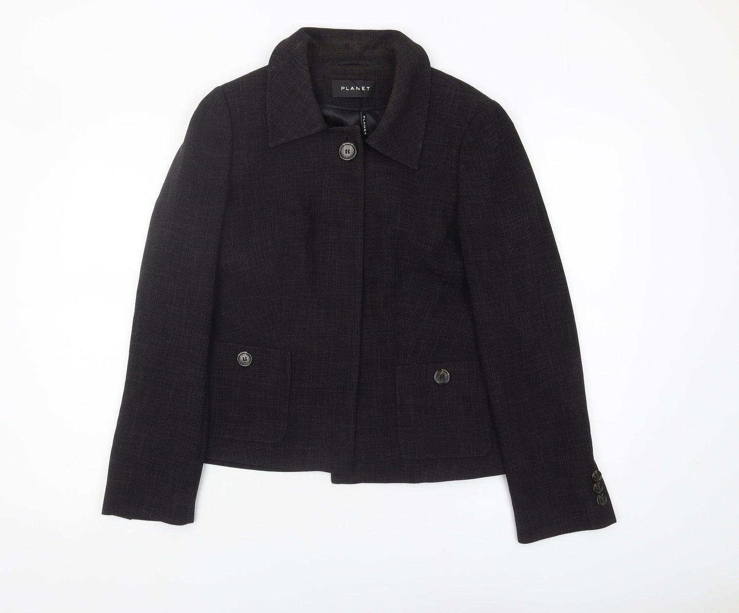Planet Women's Black Blazer Size 10, Regular Fit