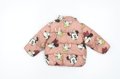 Preloved H&M Unisex Baby Minnie Mouse Puffer Jacket 9-12 Months - Back