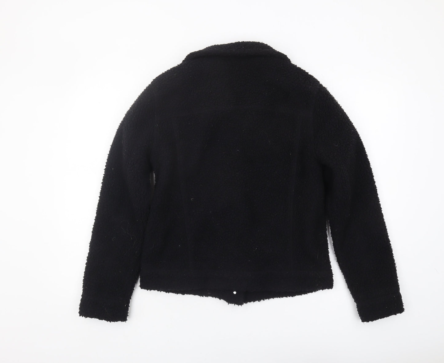 Hollister Women's Black Faux Fur Jacket S