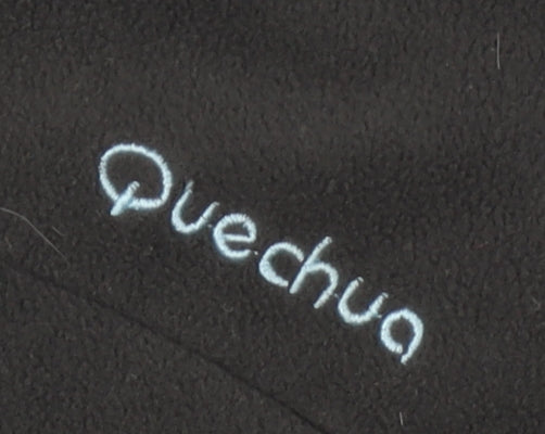 Quechua Unisex Black XL Fleece 1/4 Zip Outdoor Sweatshirt
