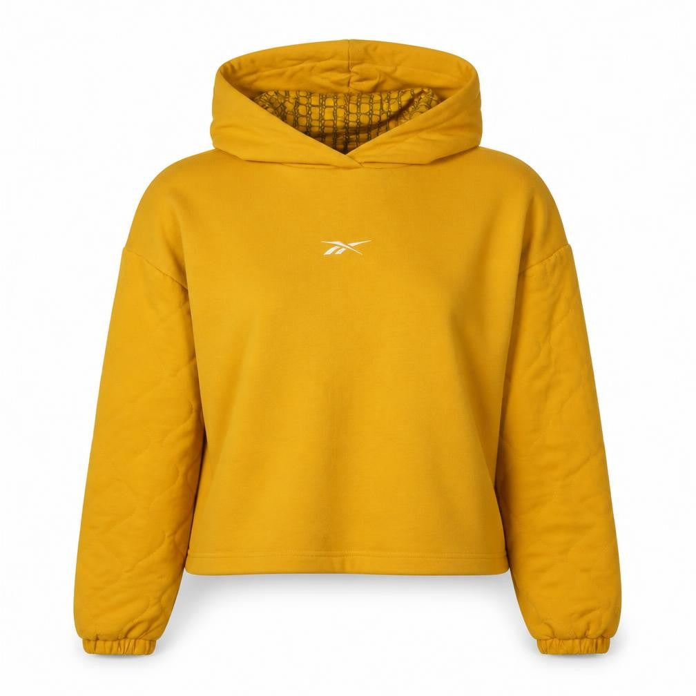 Reebok Women's Yellow Hoodie Size L Lightweight Logo