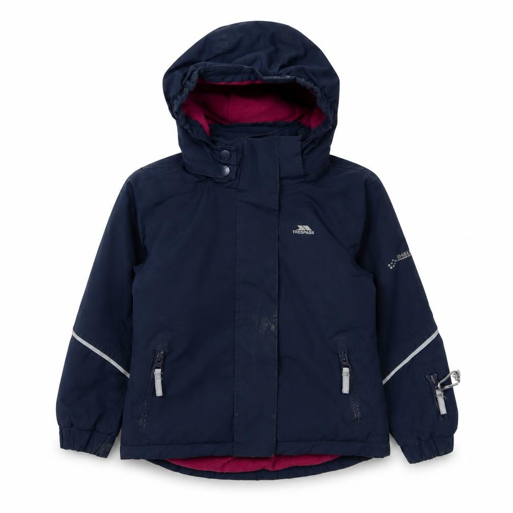 Trespass Girls Blue Rain Coat Jacket, 2-3 Years, Waterproof