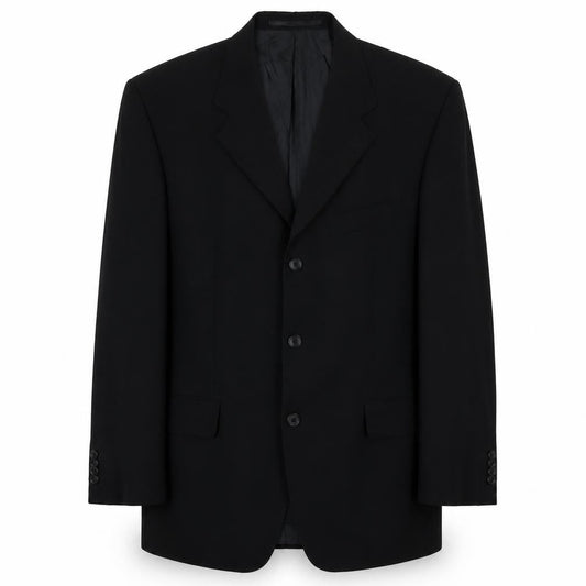 Bäumler Men's Black Single Breasted Wool Suit Jacket Size 44