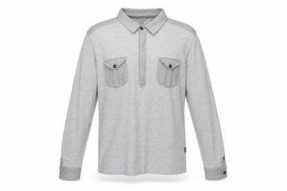 Ted Baker Men’s Grey Collared Henley Jumper - L