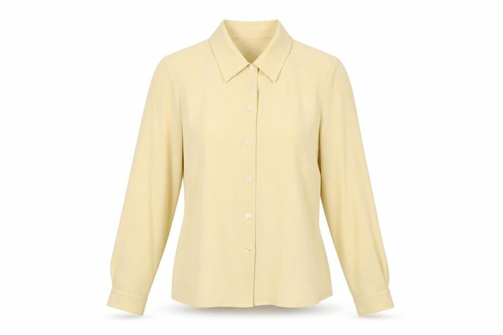 Eastex Women's Beige Button-Up Blouse Size 10