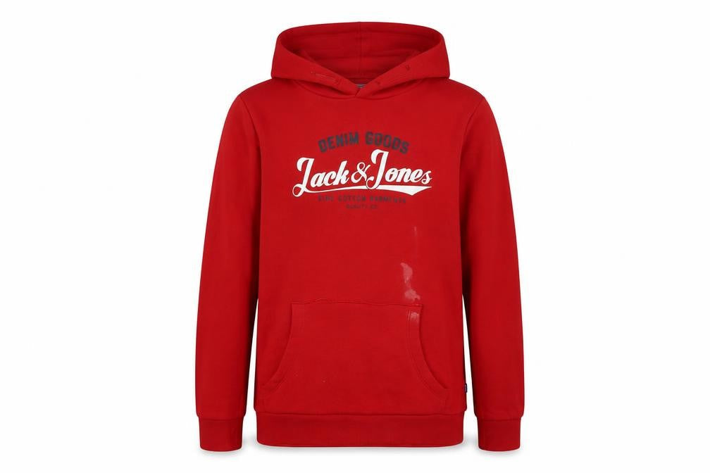 Jack & Jones Boys Red Hoodie Pullover - Size 14 Yrs