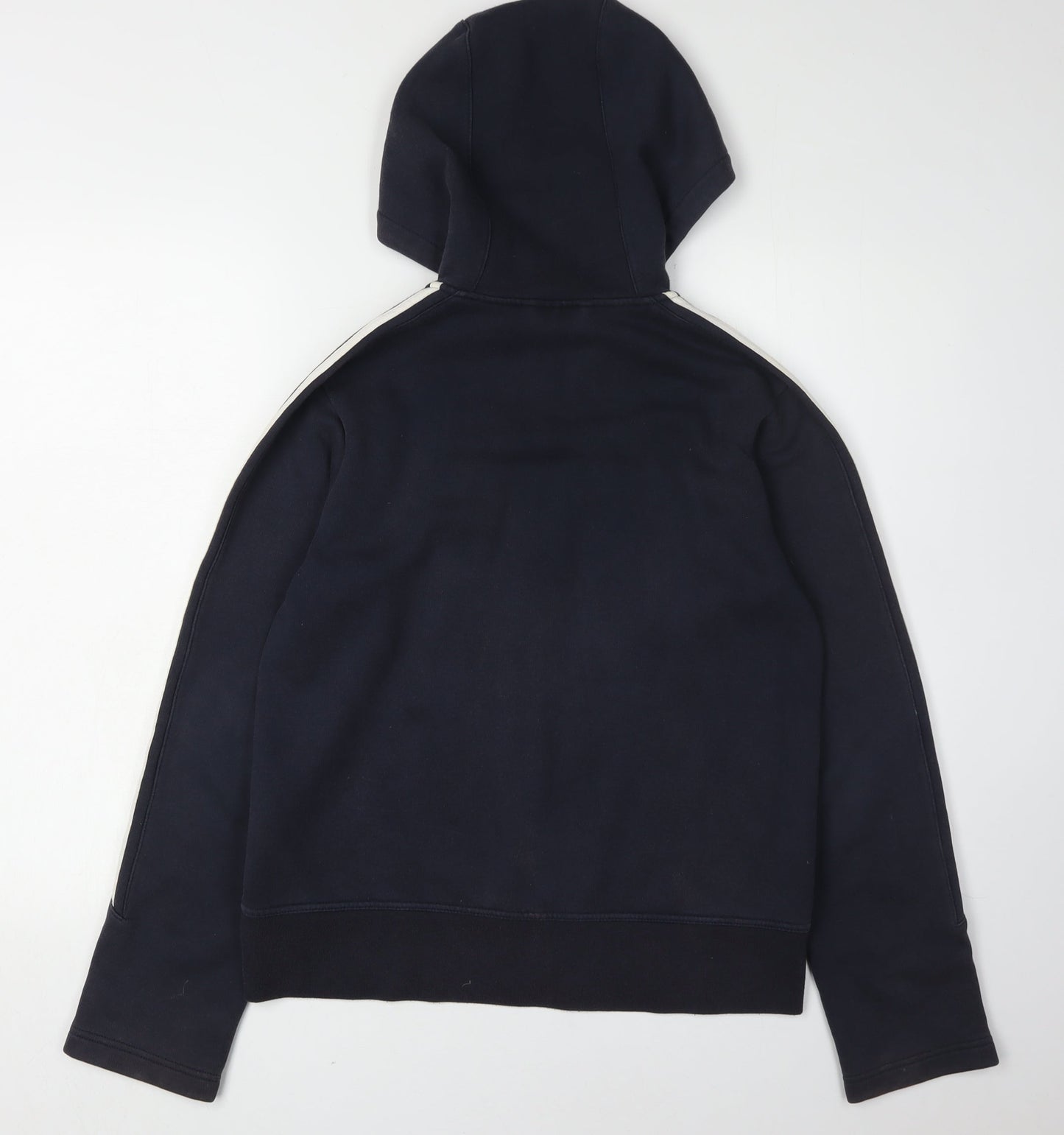Adidas Blue Unisex Hoodie, Zip, Size 12, Casual Sportswear