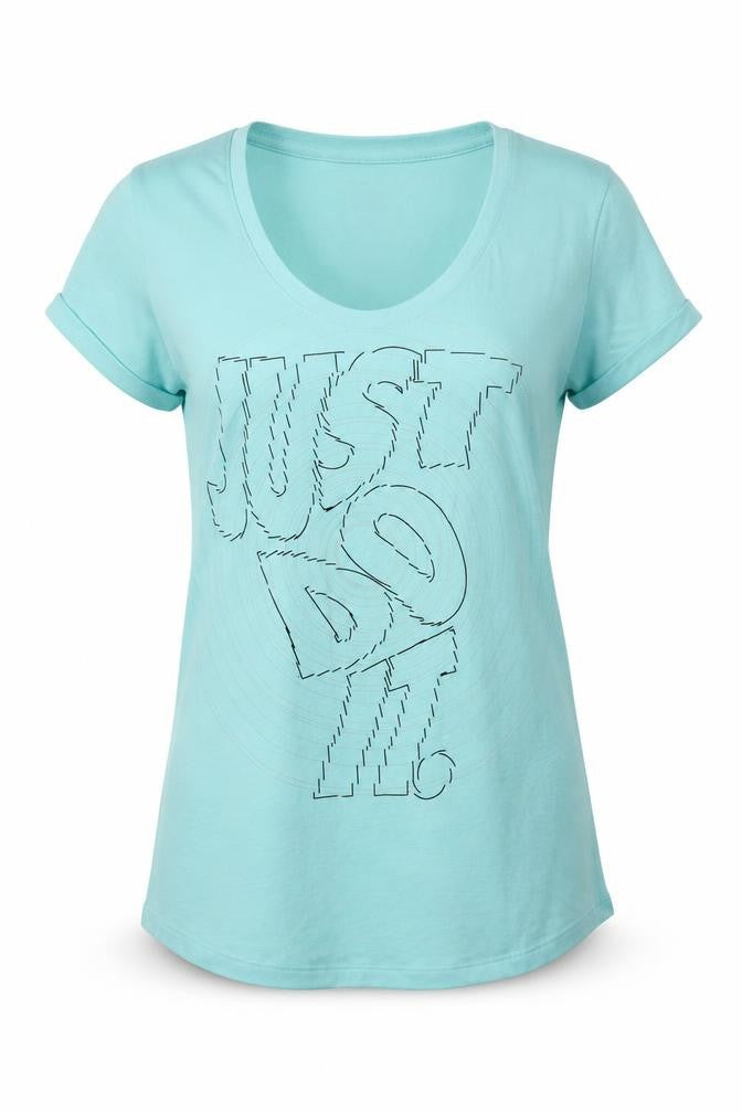 Nike Women's Blue Scoop Neck T-Shirt, Size S