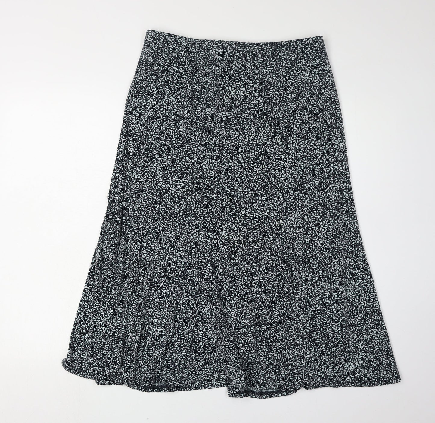 Viyella Women's Black Petite A-Line Midi Skirt S