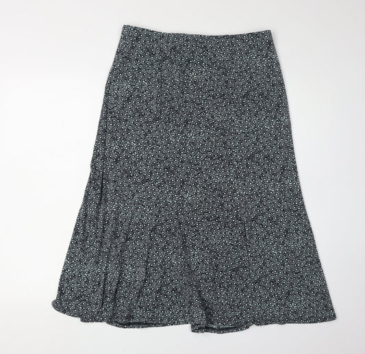 Viyella Women's Black Petite A-Line Midi Skirt S