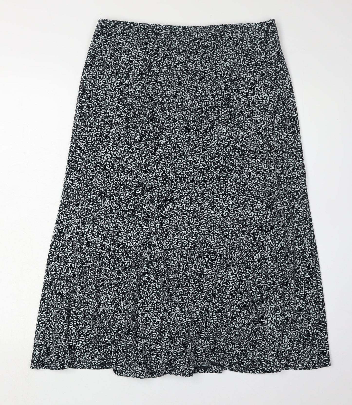 Viyella Women's Black Petite A-Line Midi Skirt S