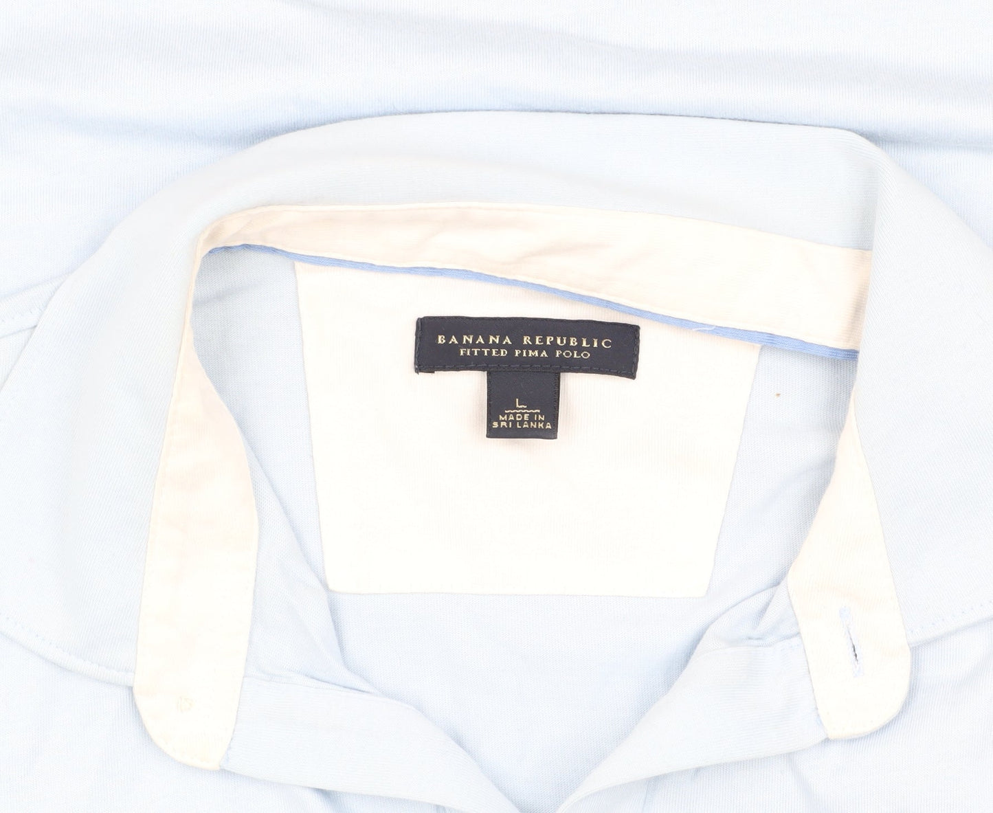 Banana Republic Men's Blue Cotton Polo Shirt L