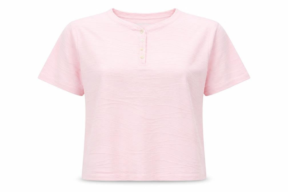Honor Millburn Women's Pink Henley T-Shirt Size M