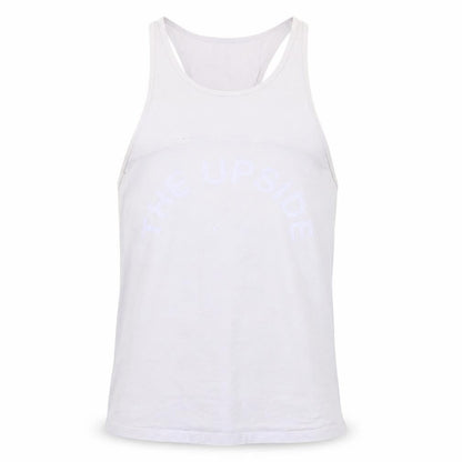 The Mens Upside White Tank Top S Gym Cotton Blend
