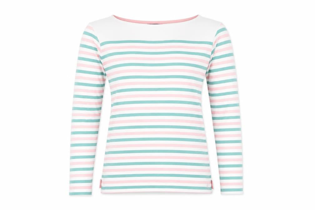 Crew Clothing Women's Multicoloured Stripe T-Shirt Size 8