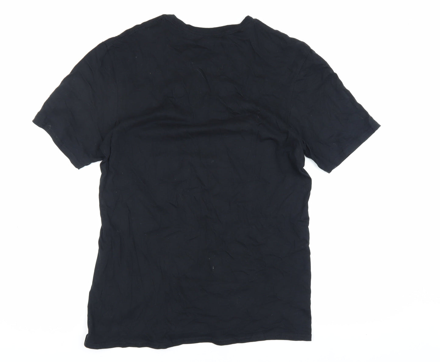 Gildan Men's Black M Graphic T-Shirt with Bus Design