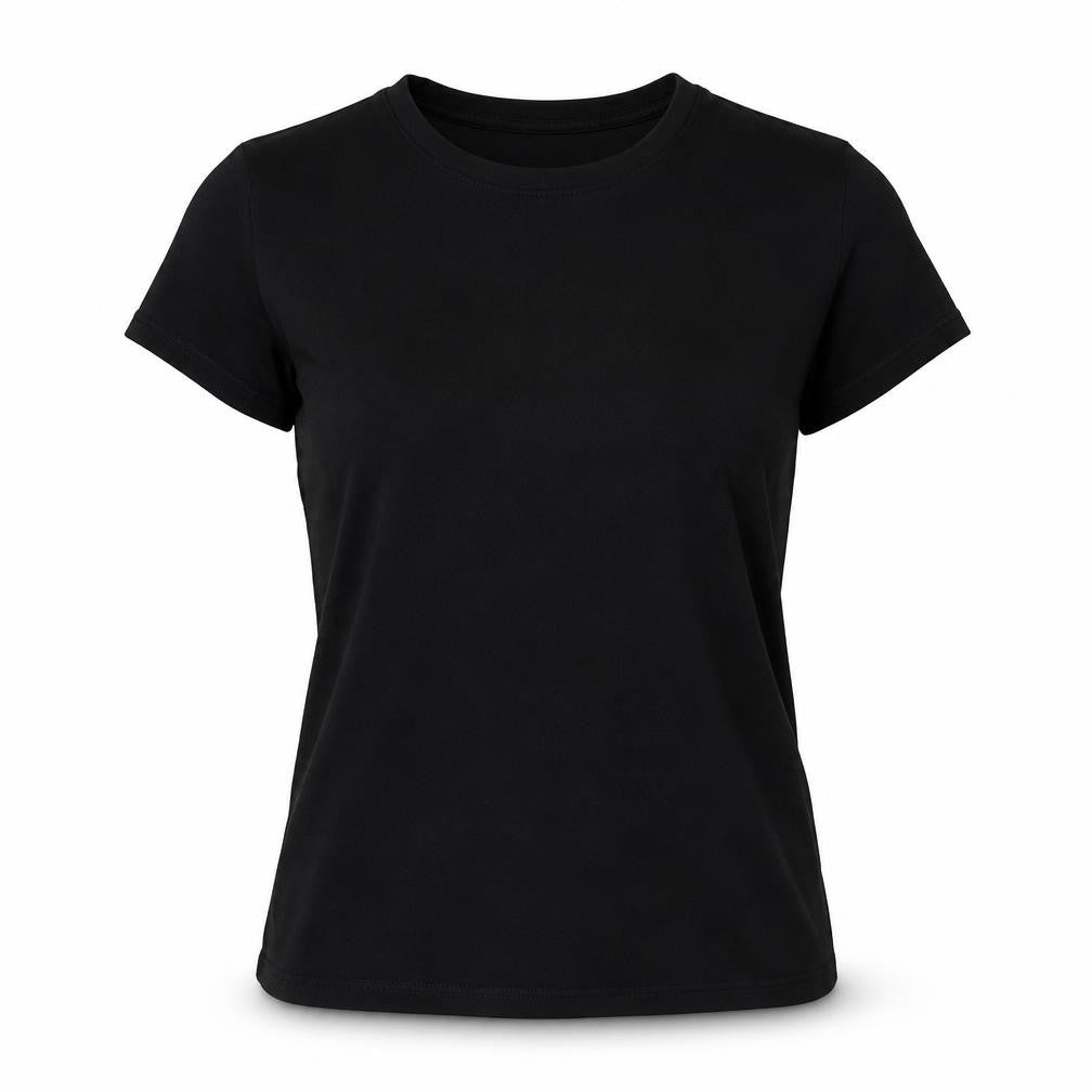 Tahari Women's Black M T-Shirt with Round Neck