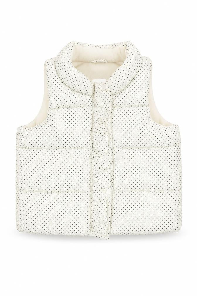 Gap Unisex Baby Puffer Jacket 12-18 Months White Polka Dot