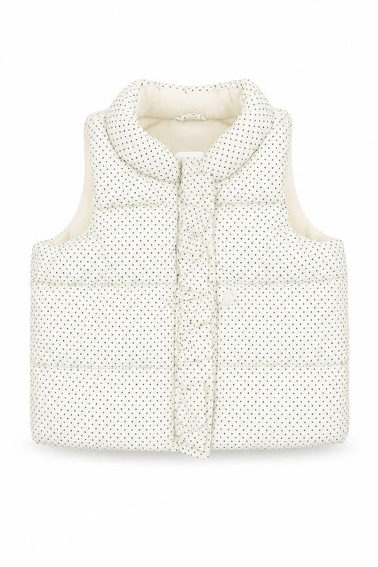 Gap Unisex Baby Puffer Jacket 12-18 Months White Polka Dot