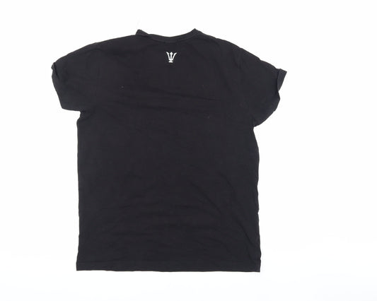 Raw Society Men's Black M T-Shirt Logo Design