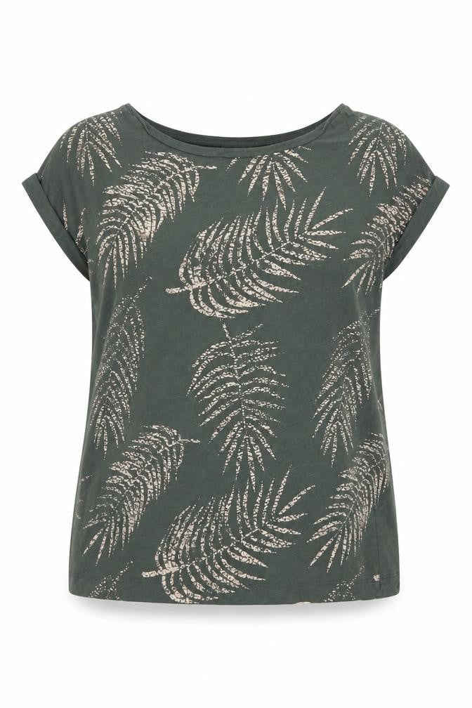 Phase Eight Women's Green Printed T-Shirt - Size S