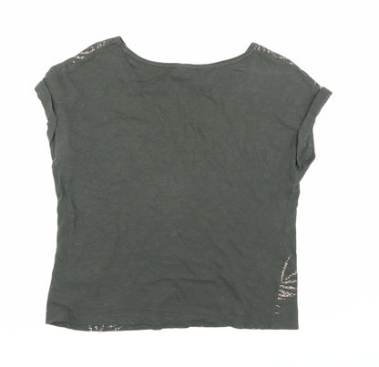 Phase Eight Women's Green Printed T-Shirt - Size S