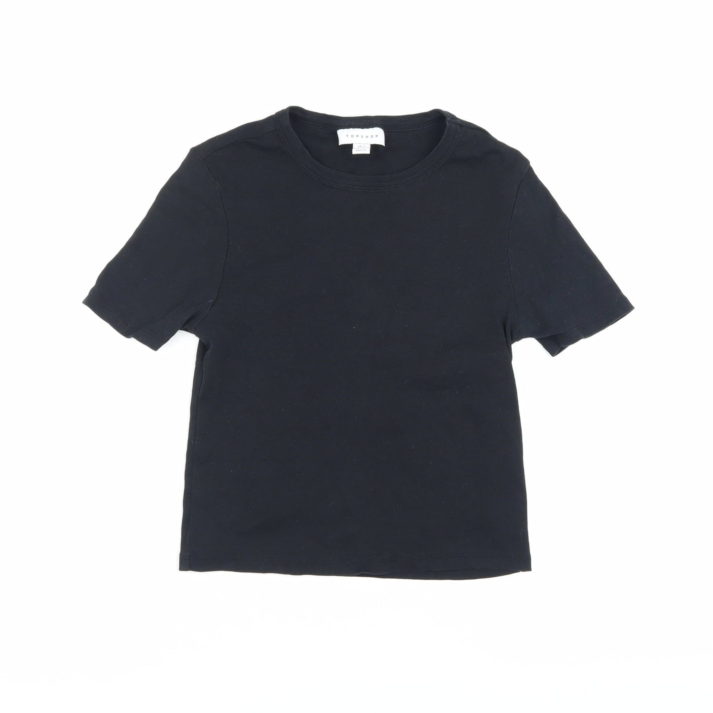 Topshop Women's Black T-Shirt Size S Casual Classic