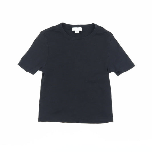 Topshop Women's Black T-Shirt Size S Casual Classic