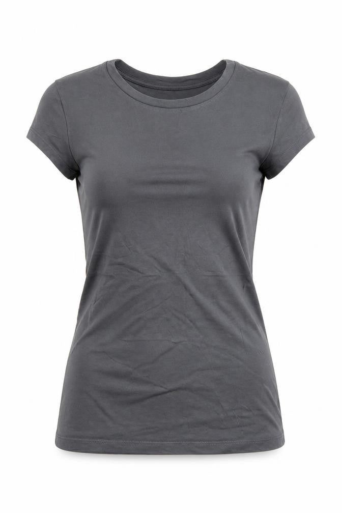 Oasis Women’s Grey XS Cotton T-Shirt, Casual Basic Tee