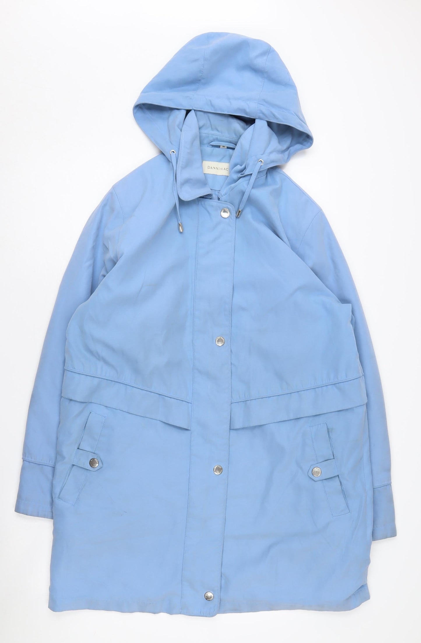 Dannimac Women's Blue Parka Jacket, Mid-Length, M, Hooded