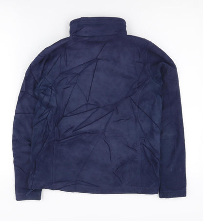 Back view of Hi Gear boys’ blue basic jacket 11-12 years