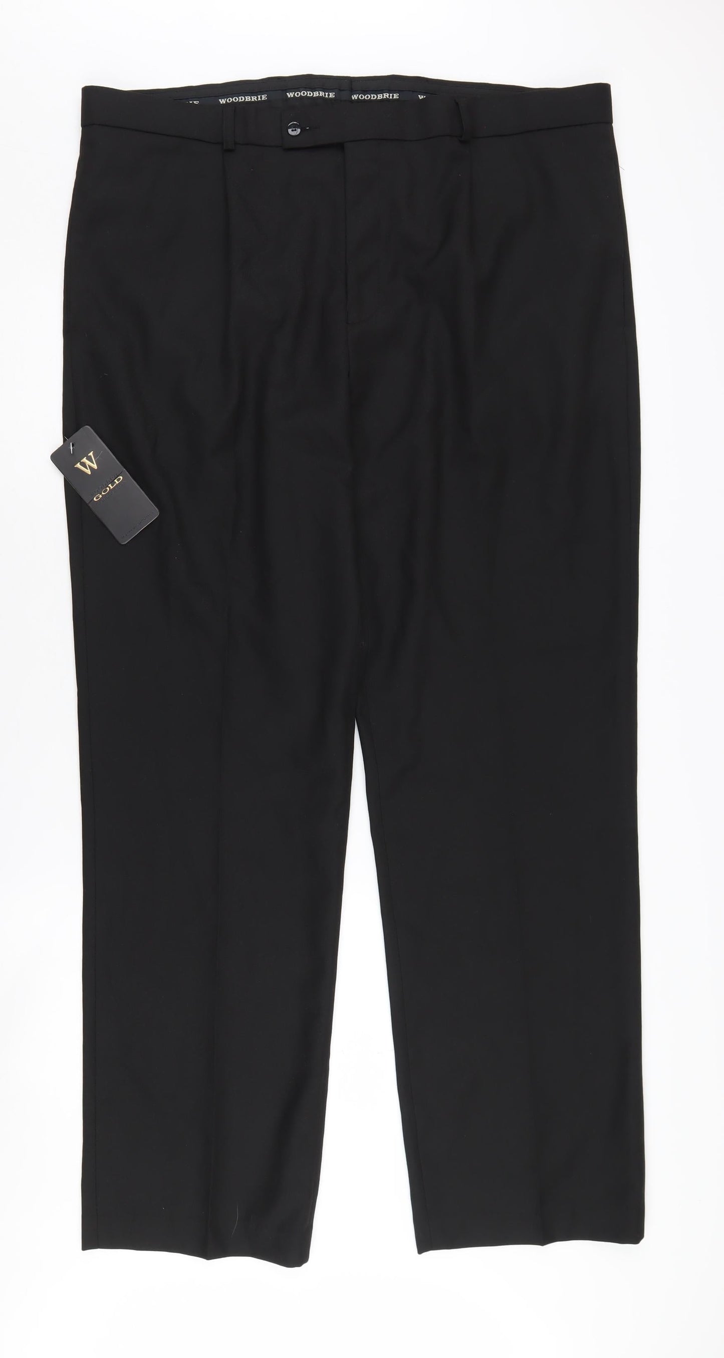 Woodbrie Men's Black 42L Pleated Trousers New