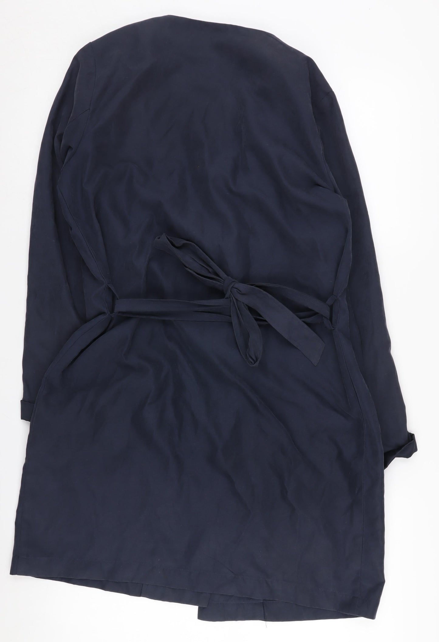 Vila Women's Blue Belted Trench Coat Size S