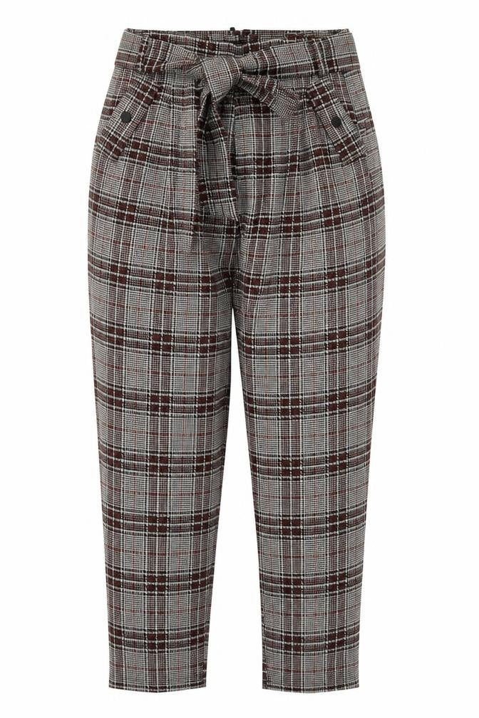 Next Women's Paperbag Trousers - Multicoloured Check Size 8
