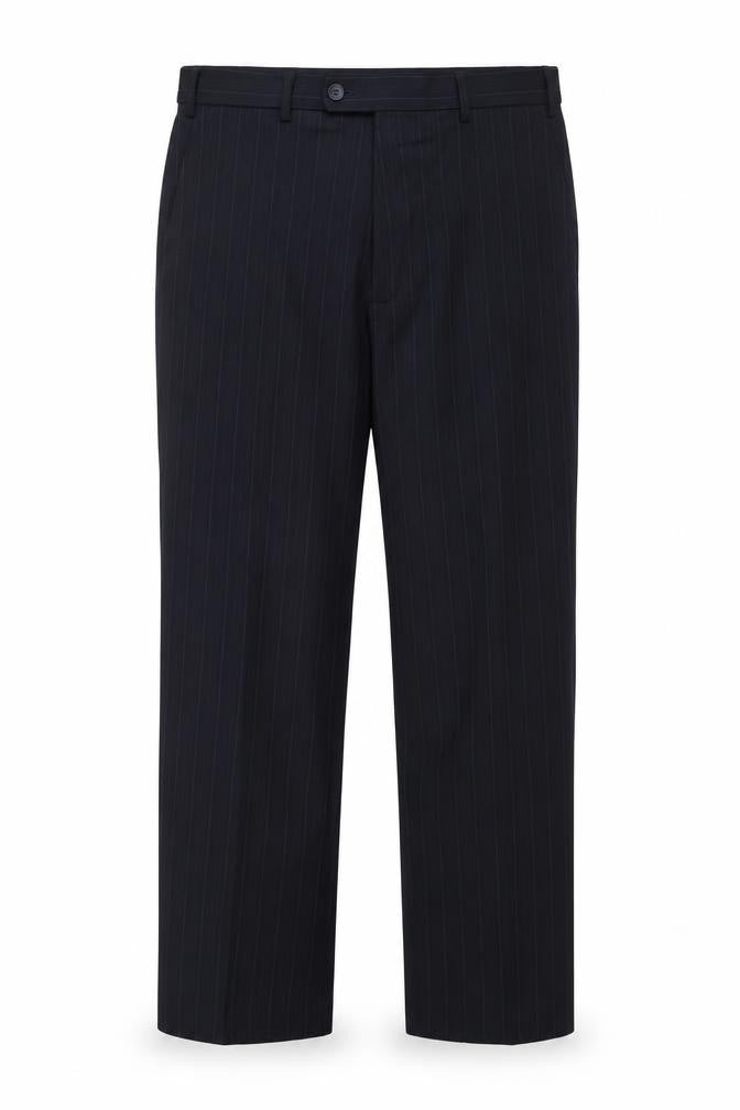 Brook Taverner Men's Black Striped Formal Trousers