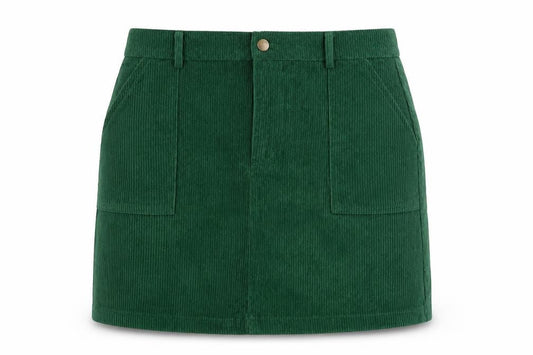 Cider Women's Green Corduroy Skirt XL Casual