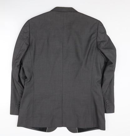 Avenue Men's Grey Blazer 40R Regular Fit Formal