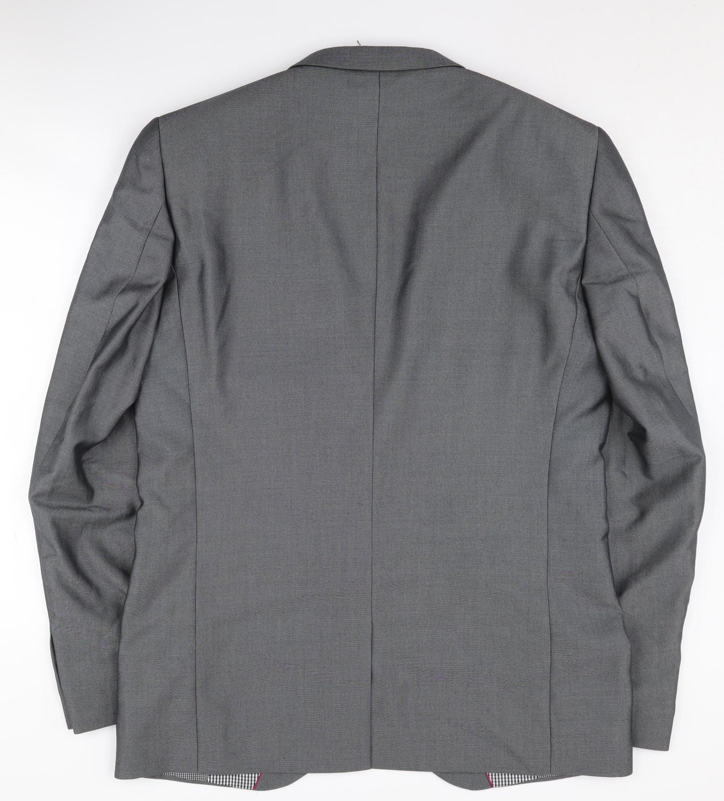 Next Men's Grey 42 Long Suit Jacket, Notch Lapel