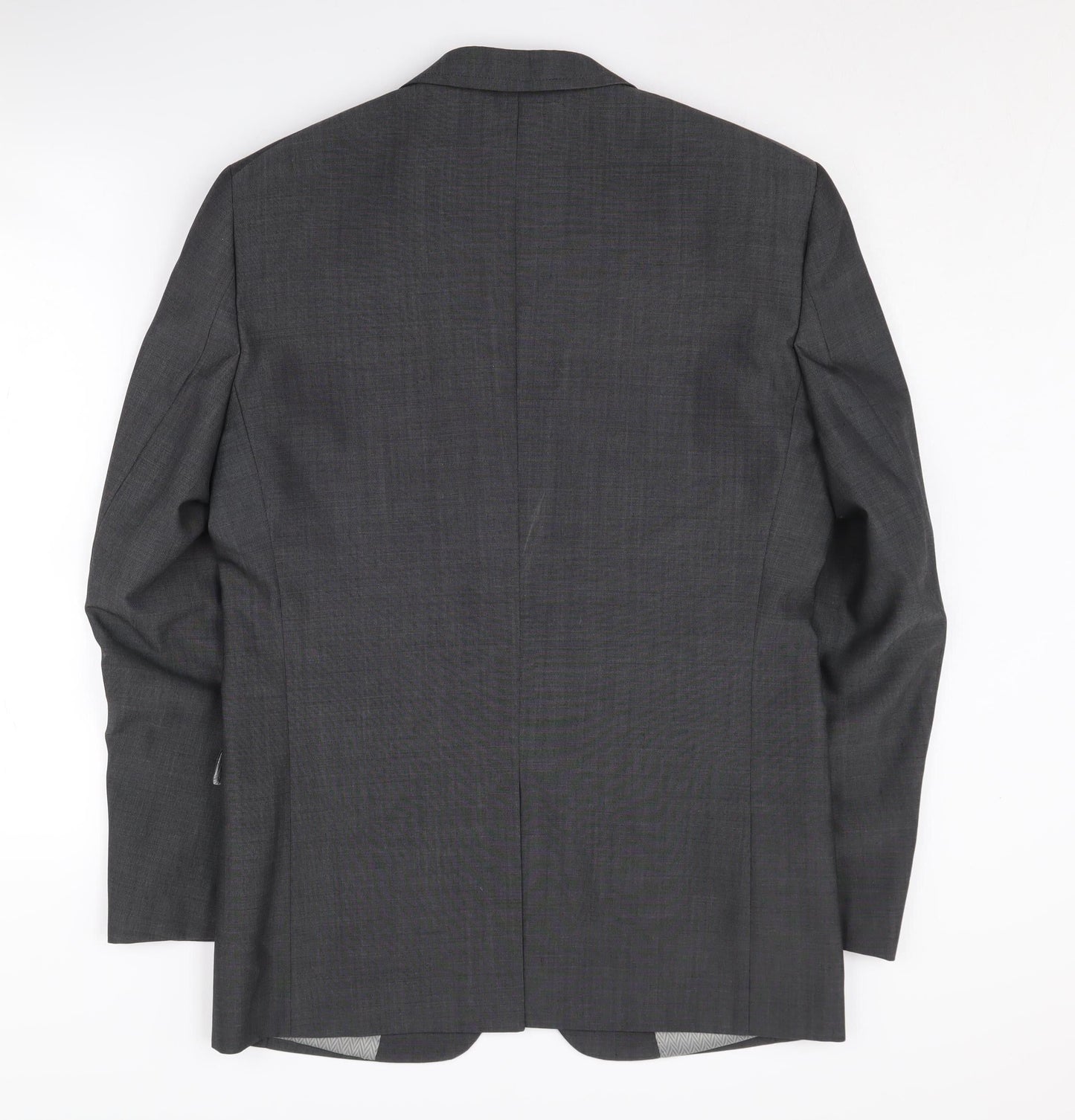 Next Men's Grey Formal Blazer, Size 38R, Two-Button