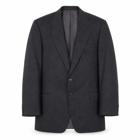 St Michael Men's Grey Stripe Blazer, 40R, Business-Ready