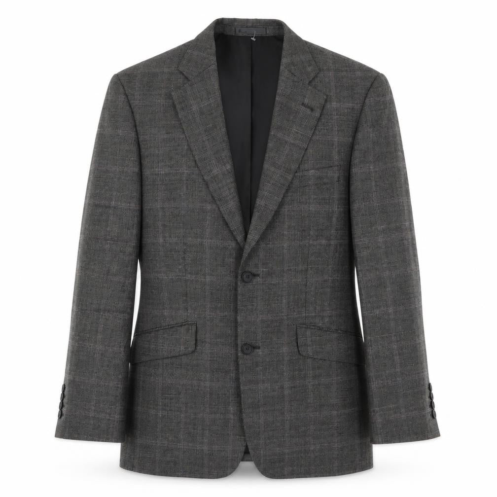 BHS Men's Grey Check Blazer 38-40 Wool Blend