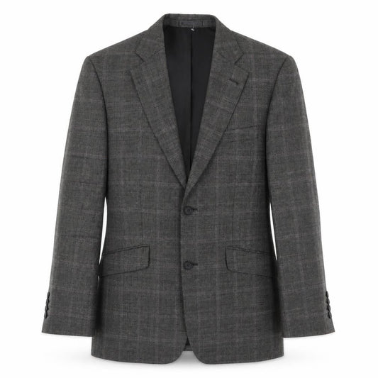 BHS Men's Grey Check Blazer 38-40 Wool Blend