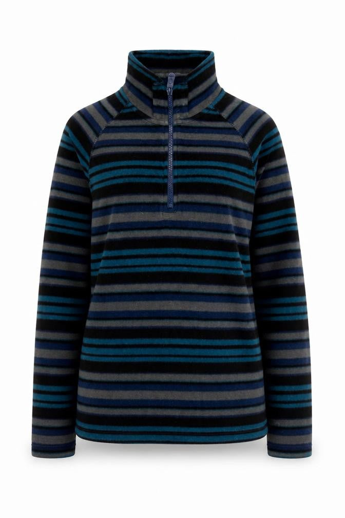 Cotton Traders Unisex Black Striped Sweatshirt S
